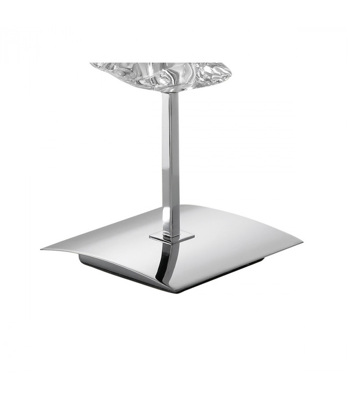 Akira Table Lamp 2 Light E27 Polished Chrome With Black Shade-4