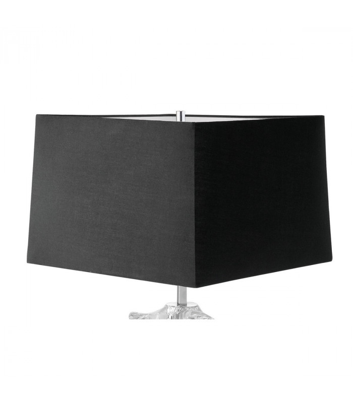 Akira Table Lamp 2 Light E27 Polished Chrome With Black Shade-6