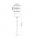 Akira Floor Lamp 3 Light E27 Antique Brass With Cream Shade-7