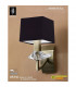 Akira Wall Lamp Switched 1 Light E14 Antique Brass With Black Shade-2