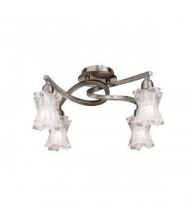 Alaska Ceiling 4 Light L1/SGU10 Satin Nickel CFL Lamps INCLUDED-1