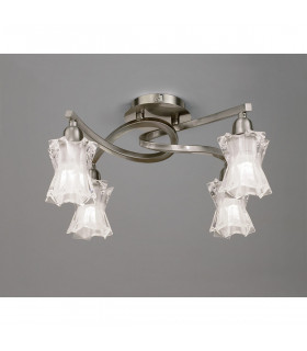Alaska Ceiling 4 Light L1/SGU10 Satin Nickel CFL Lamps INCLUDED-2