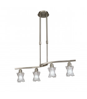 Alaska Telescopic 4 Light L1 SGU10 Bar Satin Nickel CFL Lamps INCLUDED-1