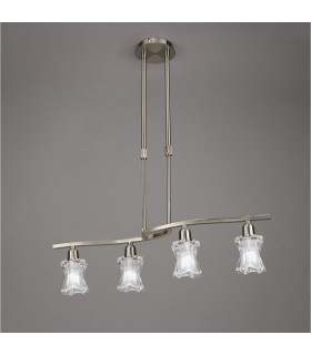 Alaska Telescopic 4 Light L1 SGU10 Bar Satin Nickel CFL Lamps INCLUDED-2
