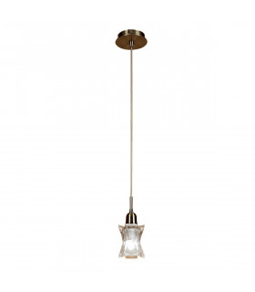 Alaska Pendant 1 Light L1/SGU10 Antique Brass CFL Lamps INCLUDED-1