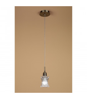 Alaska Pendant 1 Light L1/SGU10 Antique Brass CFL Lamps INCLUDED-2