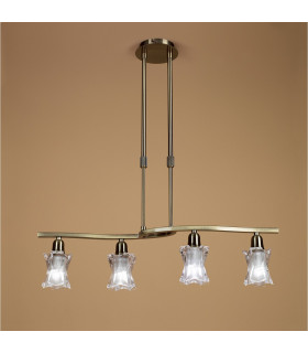 Alaska Telescopic 4 Light L1 SGU10 Bar Antique Brass CFL Lamps INCLUDED-2