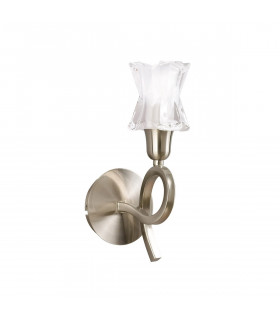 Alaska Wall Lamp Switched 1 Light L1/SGU10 Satin Nickel CFL Lamps INCLUDED-1