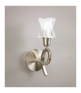 Alaska Wall Lamp Switched 1 Light L1/SGU10 Satin Nickel CFL Lamps INCLUDED-2