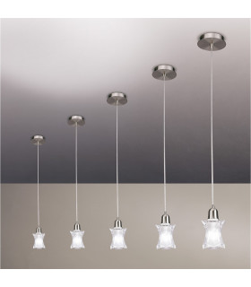 Alaska Square Pendant 1 Light L1/SGU10 Satin Nickel CFL Lamps INCLUDED-2