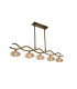 Alfa Linear Pendant 5 Light G9 Antique Brass-1