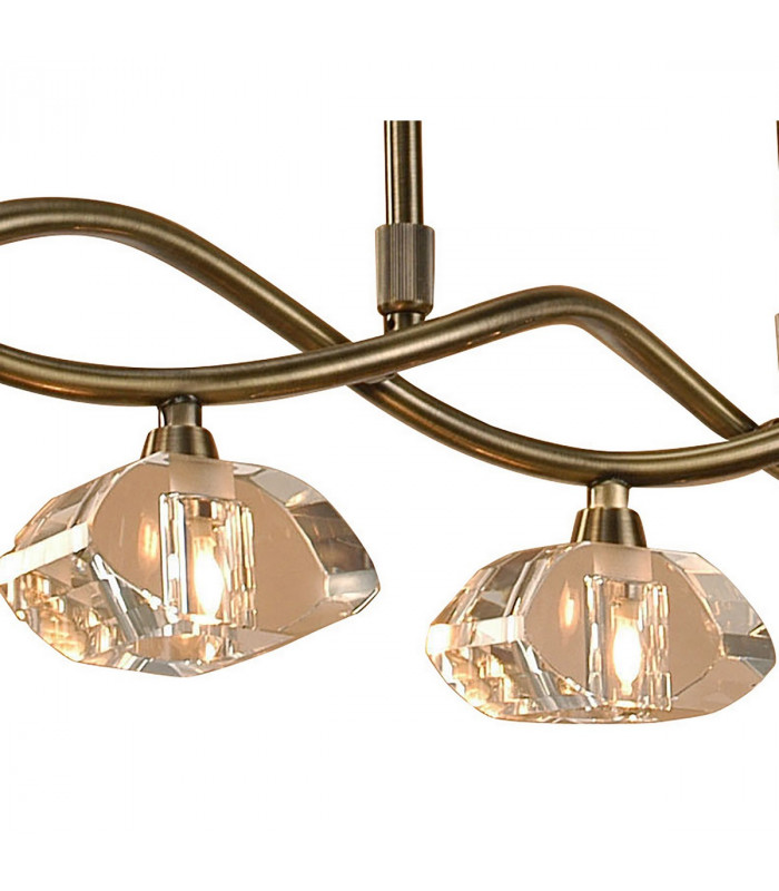 Alfa Linear Pendant 5 Light G9 Antique Brass-6