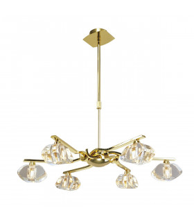 Alfa Telescopic 6 Light G9 Polished Brass (Short Rod Included)-1