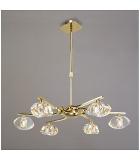 Alfa Telescopic 6 Light G9 Polished Brass (Short Rod Included)-2