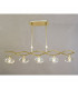Alfa Linear Pendant 5 Light G9 Polished Brass-2