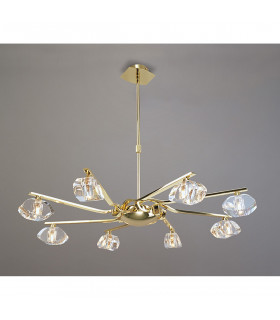 Alfa Pendant 8 Light G9 Polished Brass-2
