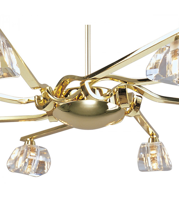 Alfa Pendant 8 Light G9 Polished Brass-5