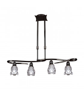 Amel Telescopic 4 Light L1 SGU10 Bar Black Chrome CFL Lamps INCLUDED-1