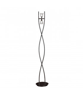 Amel Floor Lamp 2 Light G9 Black Chrome