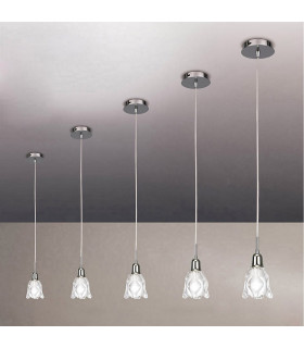 Amel Pendant 1 Light L1/SGU10 Polished Chrome CFL Lamps INCLUDED-2