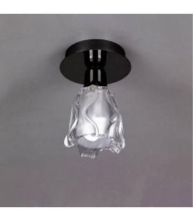 Amel Ceiling 1 Light L1/SGU10 Black Chrome CFL Lamps INCLUDED-2