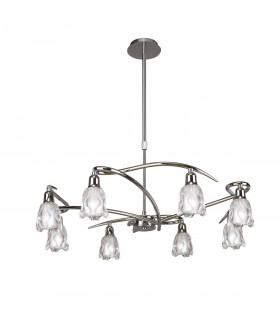 Amel Telescopic 8 Light L1/SGU10 Polished Chrome CFL Lamps INCLUDED-1