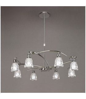 Amel Telescopic 8 Light L1/SGU10 Polished Chrome CFL Lamps INCLUDED-2