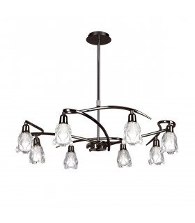 Amel Telescopic 8 Light L1/SGU10 Black Chrome CFL Lamps INCLUDED-1
