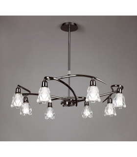 Amel Telescopic 8 Light L1/SGU10 Black Chrome CFL Lamps INCLUDED-2