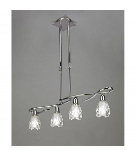 Amel Telescopic 4 Light L1 SGU10 Bar Polished Chrome CFL Lamps INCLUDED-2
