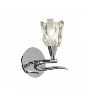 Amel Wall Lamp Switched 1 Light L1/SGU10 Polished Chrome CFL Lamps INCLUDED-1