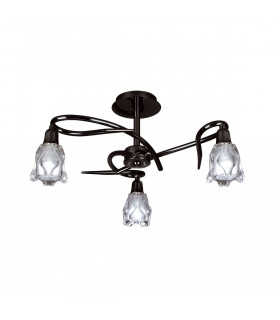 Amel Ceiling 3 Light L1/SGU10 Black Chrome CFL Lamps INCLUDED-1