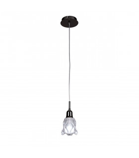 Amel Pendant 1 Light L1/SGU10 Black Chrome CFL Lamps INCLUDED-1