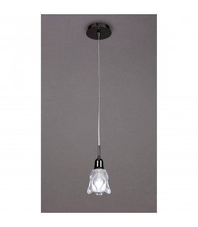 Amel Pendant 1 Light L1/SGU10 Black Chrome CFL Lamps INCLUDED-2