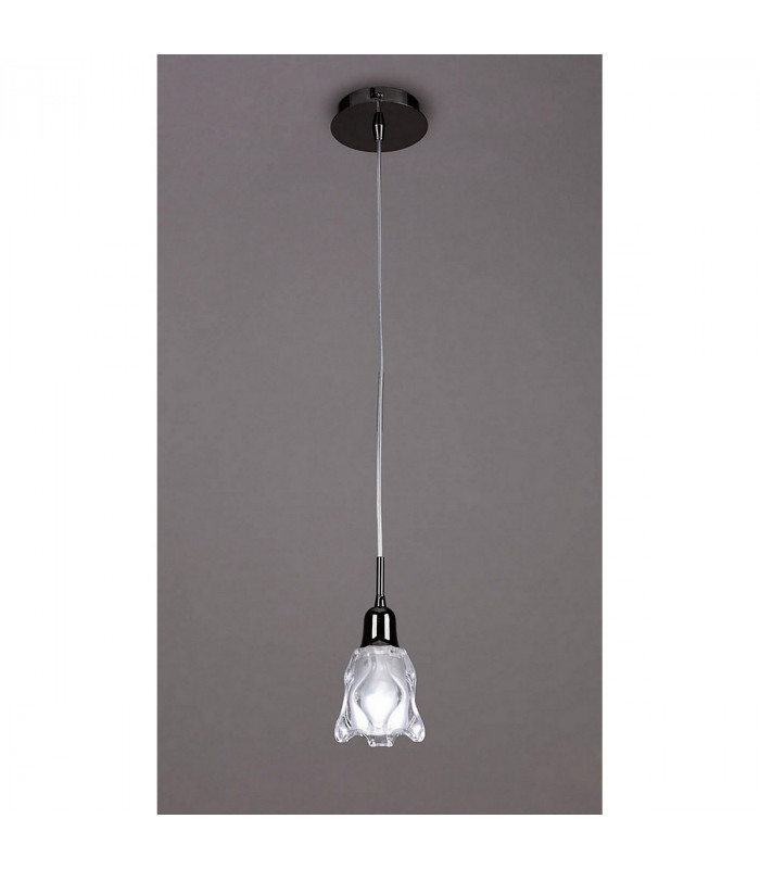 Amel Pendant 1 Light L1/SGU10 Black Chrome CFL Lamps INCLUDED-2