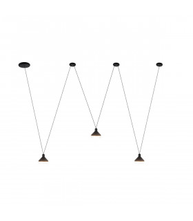Antaras 3 Light Linear Pendant 24W LED 3000K 1770lm Black 3yrs Warranty-1