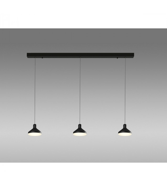 Antaras 3 Light Linear Bar Pendant 24W LED 3000K 1770lm Black 3yrs Warranty-2