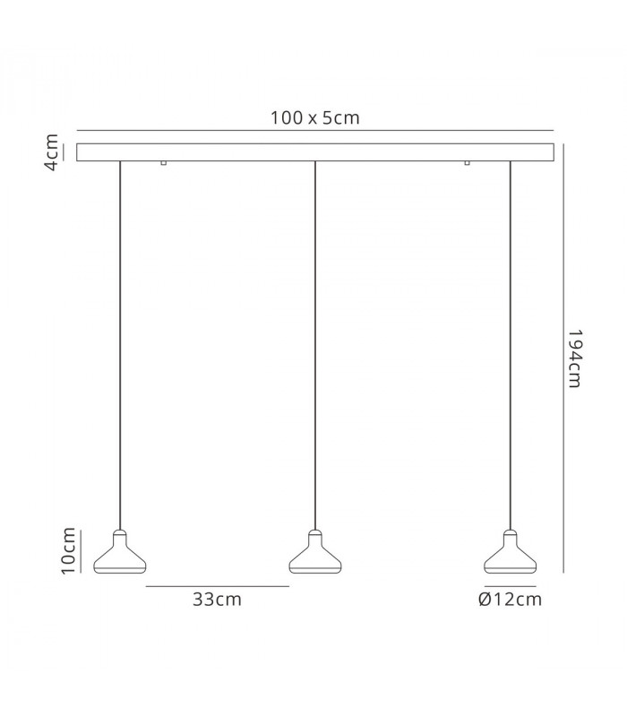 Antaras 3 Light Linear Bar Pendant 24W LED 3000K 1770lm Black 3yrs Warranty-7