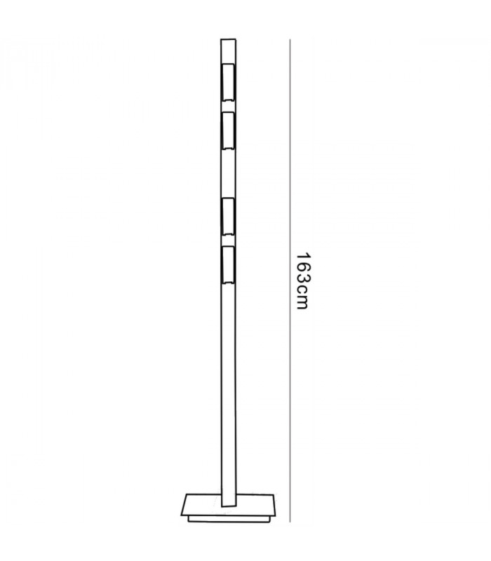 (0037 011) Arco 4 Light G9 Floor Lamp Satin Nickel NOT LED/CFL Compatible-7