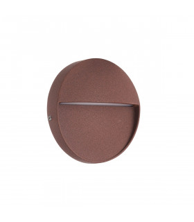 Baker Wall Lamp Small Round 3W LED 3000K 210lm IP54 Rust Brown 3yrs Warranty-1