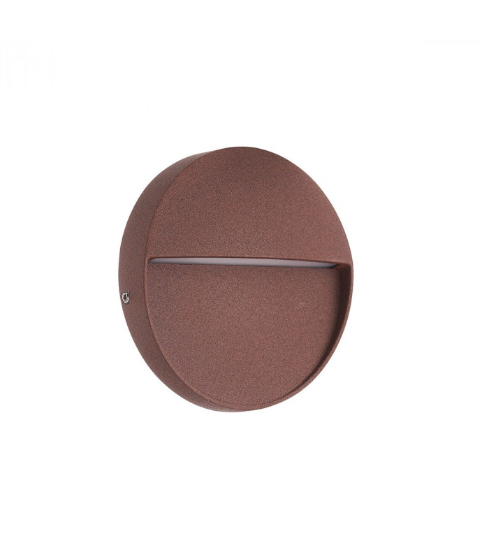 Baker Wall Lamp Small Round 3W LED 3000K 210lm IP54 Rust Brown 3yrs Warranty-1
