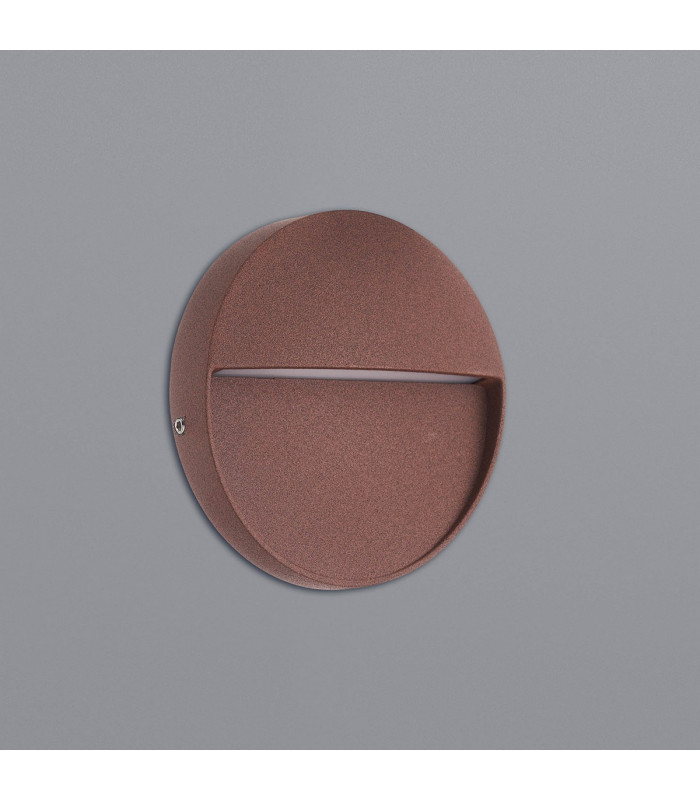 Baker Wall Lamp Small Round 3W LED 3000K 210lm IP54 Rust Brown 3yrs Warranty-2