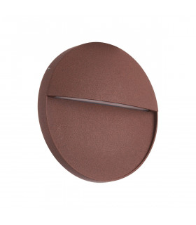 Baker Wall Lamp Large Round 6W LED 3000K 420lm IP54 Rust Brown 3yrs Warranty-1