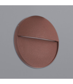 Baker Wall Lamp Large Round 6W LED 3000K 420lm IP54 Rust Brown 3yrs Warranty-2