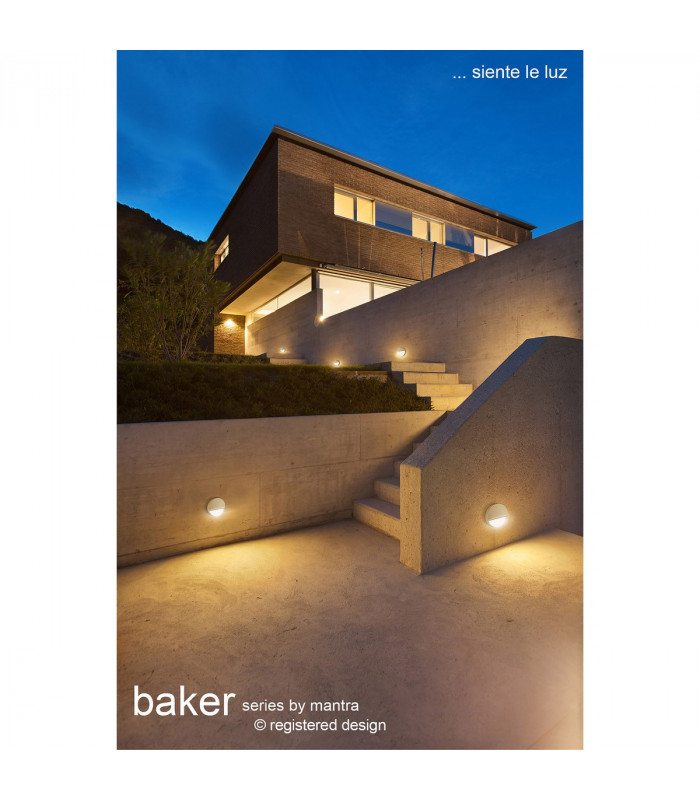 Baker Wall Lamp Large Round 6W LED 3000K 420lm IP54 Rust Brown 3yrs Warranty-4