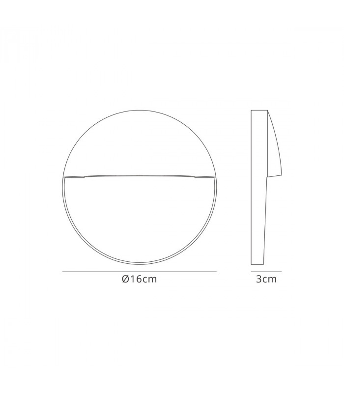 Baker Wall Lamp Large Round 6W LED 3000K 420lm IP54 Rust Brown 3yrs Warranty-5