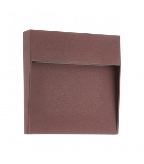 Baker Wall Lamp Large Square 6W LED 3000K 420lm IP54 Rust Brown 3yrs Warranty-1