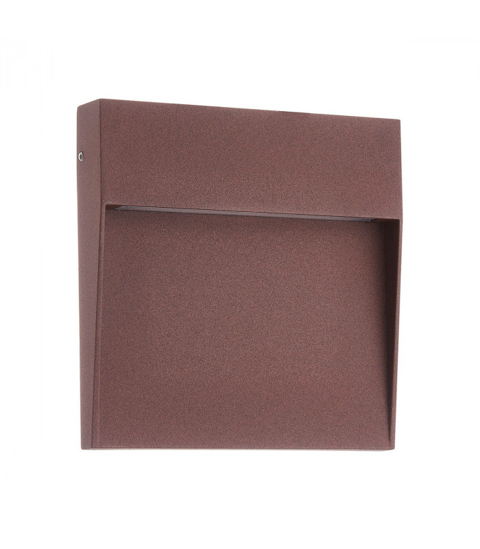 Baker Wall Lamp Large Square 6W LED 3000K 420lm IP54 Rust Brown 3yrs Warranty-1