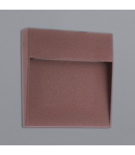 Baker Wall Lamp Large Square 6W LED 3000K 420lm IP54 Rust Brown 3yrs Warranty-2