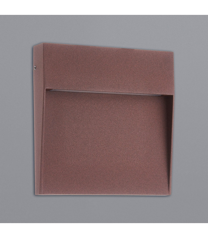 Baker Wall Lamp Large Square 6W LED 3000K 420lm IP54 Rust Brown 3yrs Warranty-2